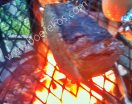 “Flamed grill” Heel Biefstuk oor die kole